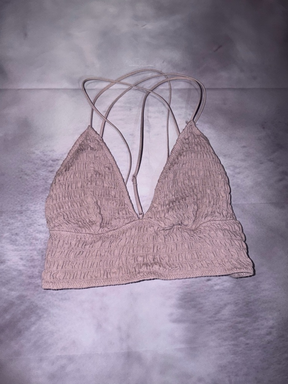 PINK Victoria's Secret Textured Double-Strap Bralette in Blush